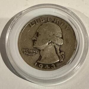 1943-D Washington Quarter – 90% Silver – Circulated Condition – Denver Mint G/VG